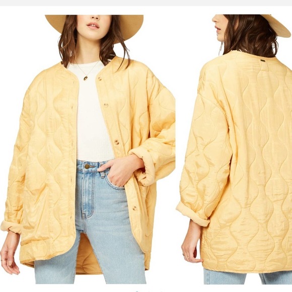 Billabong Jackets & Coats Nwt Billabong X Sincerey Jules Golden